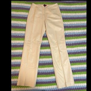 Vintage Hugo Boss Red Label Genuine Lamb Skin Cream Pants Slacks Waist 26/27